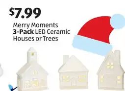 Aldi Merry Moments 3-Pack LED Ceramic Houses or Trees offer