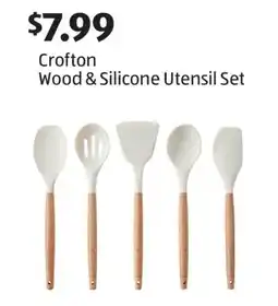 Aldi Crofton Wood & Silicone Utensil Set offer