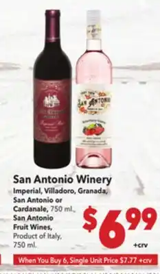 Vallarta Supermarkets San Antonio Winery offer