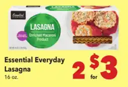Vallarta Supermarkets Essential Everyday Lasagna offer