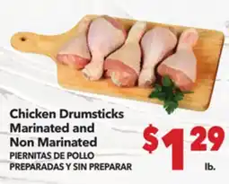 Vallarta Supermarkets Chicken Drumsticks Marinated and Non Marinated / PIERNITAS DE POLLO PREPARADAS Y SIN PREPARAR offer