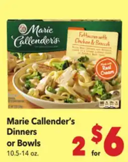 Vallarta Supermarkets Marie Callender's Dinners or Bowls offer