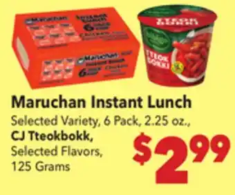 Vallarta Supermarkets Maruchan Instant Lunch offer