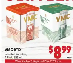 Vallarta Supermarkets VMC RTD offer