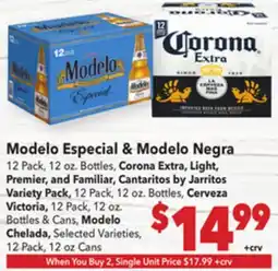 Vallarta Supermarkets Modelo Especial & Modelo Negra offer