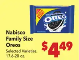 Vallarta Supermarkets Nabisco Family Size Oreos offer