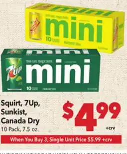 Vallarta Supermarkets Squirt, 7Up, Sunkist, Canada Dry offer