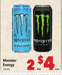 Vallarta Supermarkets Monster Energy offer