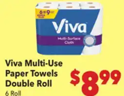 Vallarta Supermarkets Viva Multi-Use Paper Towels Double Roll offer