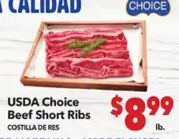 Vallarta Supermarkets USDA Choice Beef Short Ribs / COSTILLA DE RES offer