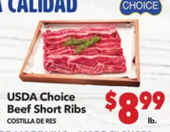 Vallarta Supermarkets USDA Choice Beef Short Ribs / COSTILLA DE RES offer