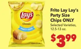 Vallarta Supermarkets Frito Lay Lay's Party Size Chips offer