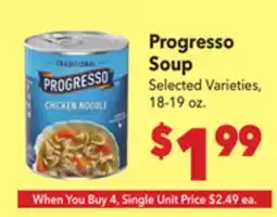 Vallarta Supermarkets Progresso Soup offer