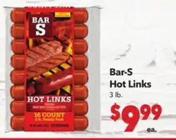 Vallarta Supermarkets Bar-S Hot Links offer