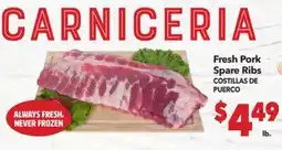Vallarta Supermarkets Fresh Pork Spare Ribs / COSTILLAS DE PUERCO offer