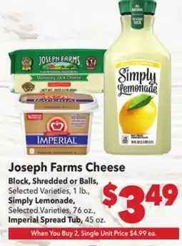 Vallarta Supermarkets Joseph Farms Cheese offer