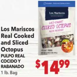 Vallarta Supermarkets Los Mariscos Real Cooked and Sliced Octopus/PULPO REAL COCIDO Y RABANADO offer