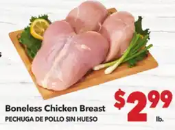 Vallarta Supermarkets Boneless Chicken Breast / PECHUGA DE POLLO SIN HUESO offer