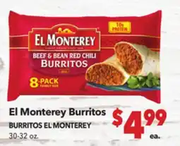 Vallarta Supermarkets El Monterey Burritos offer
