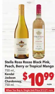 Vallarta Supermarkets Stella Rosa Rosso Black Pink, Peach, Berry or Tropical Mango offer