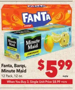 Vallarta Supermarkets Fanta, Barqs, Minute Maid offer