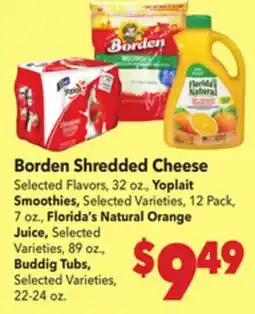 Vallarta Supermarkets Borden Shredded Cheese offer