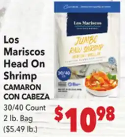 Vallarta Supermarkets Los Mariscos Head On Shrimp / CAMARON CON CABEZA offer