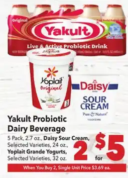 Vallarta Supermarkets Yakult Probiotic Dairy Beverage offer