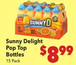 Vallarta Supermarkets Sunny Delight Pop Top Bottles offer