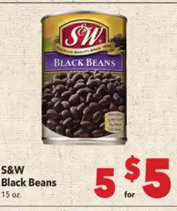Vallarta Supermarkets S & W Black Beans offer