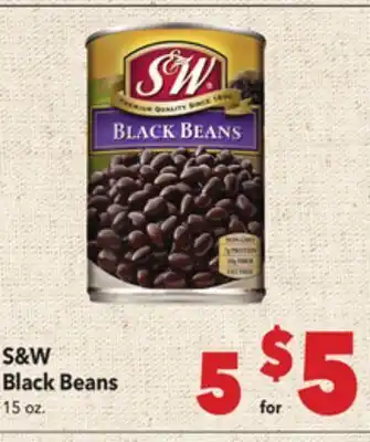Vallarta Supermarkets S & W Black Beans offer