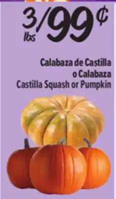 El Super Castilla Squash or Pumpkin offer