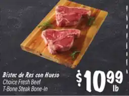El Super Choice Fresh Beef T-Bone Steak Bone-In offer