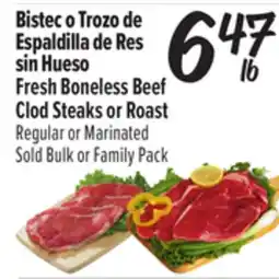 El Super Fresh Boneless Beef Clod Steaks or Roast offer