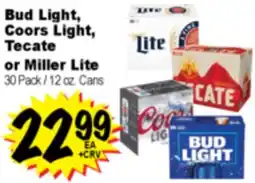 Superior Grocers Bud Light, Coors Light, Tecate or Miller Lite offer