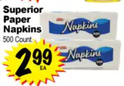 Superior Grocers Superior Paper Napkins offer