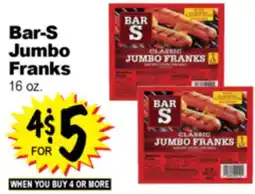Superior Grocers Bar-S Jumbo Franks offer