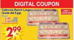 Superior Grocers California Ranch Large Grade AA Eggs offer