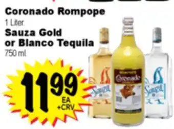 Superior Grocers Coronado 1 Liter Rompope Sauza Gold or Blanco Tequila 750 ml offer