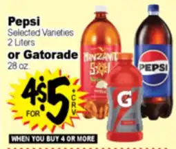 Superior Grocers Pepsi 2 Liters or Gatorade 28 oz offer