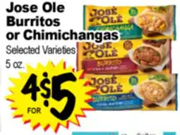 Superior Grocers Jose Ole Burritos Burritos or Chimichangas offer