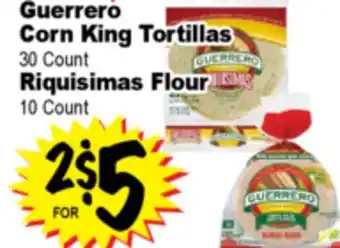 Superior Grocers Guerrero Corn King Tortillas 30 Count Riquisimas Flour 10 Count offer
