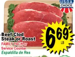 Superior Grocers Beef Clod Steak or Roast offer