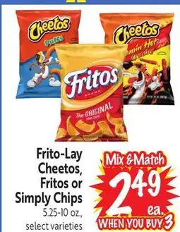 Foodmaxx Frito-Lay Cheetos, Fritos or Simply Chips offer