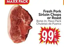 Foodmaxx Fresh Pork Sirloin Chops or Roast offer