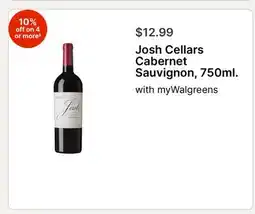 Walgreens Josh Cellars Cabernet Sauvignon, 750ml offer