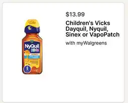 Walgreens Vicks Dayquil, Nyquil, Sinex or VapoPatch offer