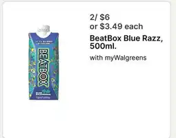 Walgreens BeatBox Blue Razz, 500ml offer