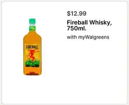 Walgreens Fireball Whisky, 750ml offer
