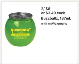 Walgreens Buzzballz, 187ml offer
